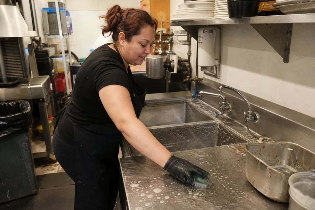 Restaurant kitchen and dining room cleaning in Dallas, Oregon